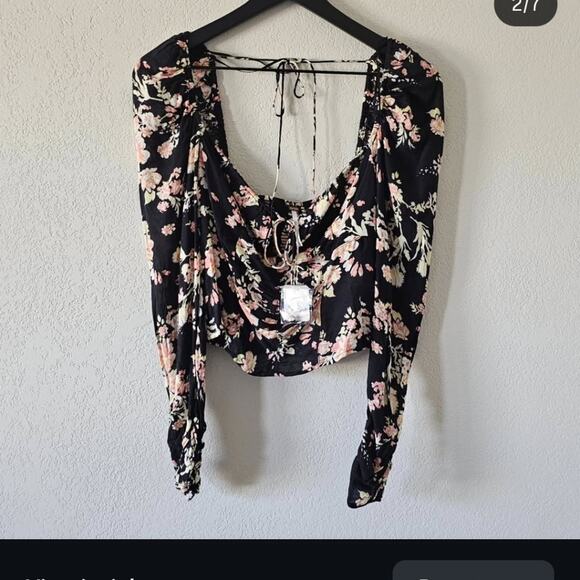 NWT Free People Hillary Printed Top - Picture 2 of 8